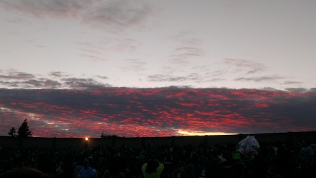 Sunset over the Sleep Country Amphitheater.
