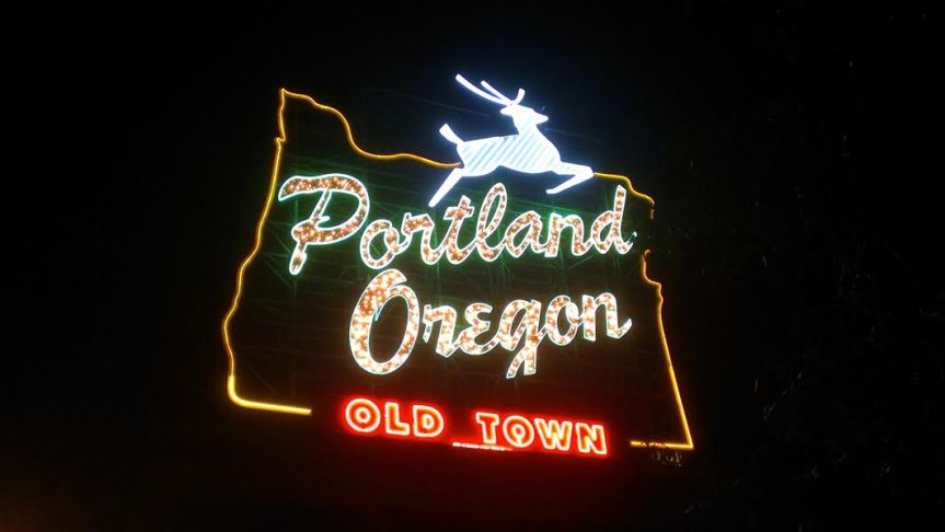 The Portland sign. 